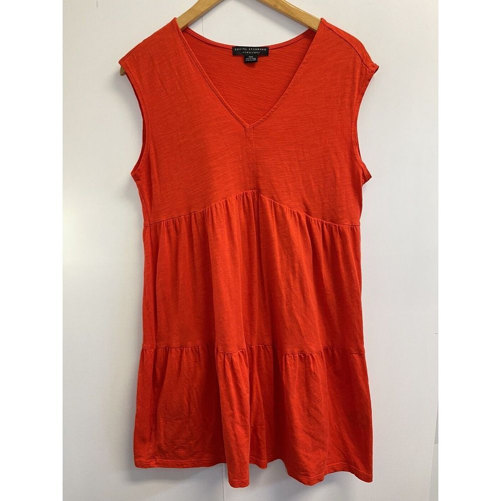 Social Standard by Sanctuary Red Tiered Flowy Short‎ Dress Size Medium